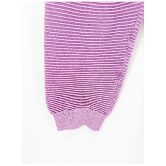 Michelle Mason Long Sleeve Twist Sweater in Lilac Sz SP - Picture 6 of 10